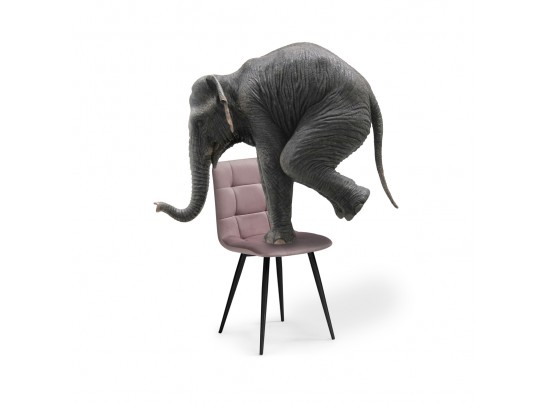 Стул на металлокаркасе Чилли К розовый 37 / черный в Набережных Челнах