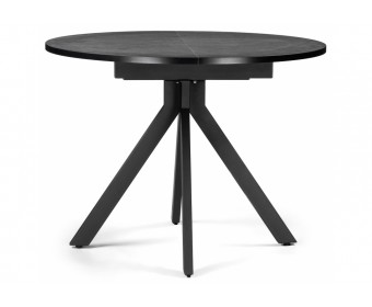 Деревянный стол Бетина черный / черный каркас