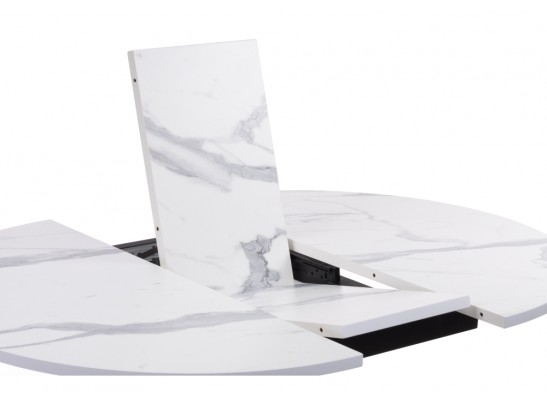 Деревянный стол Бетина мрамор белый / черный каркас в Набережных Челнах