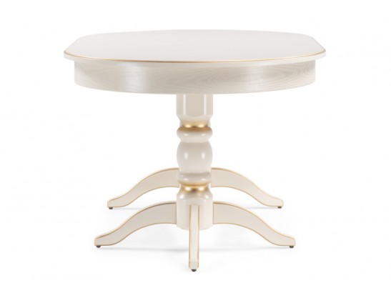 Деревянный стол Дейвер 160(220)х100 слоновая кость / золото в Набережных Челнах