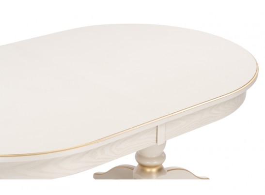 Деревянный стол Дейвер 160(220)х100 слоновая кость / золото в Набережных Челнах