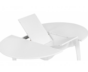 Деревянный стол Распи 90(120)х90х76 белый