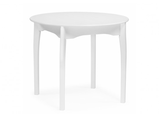 Деревянный стол Распи круглый 90(120)х90х76 белый в Набережных Челнах