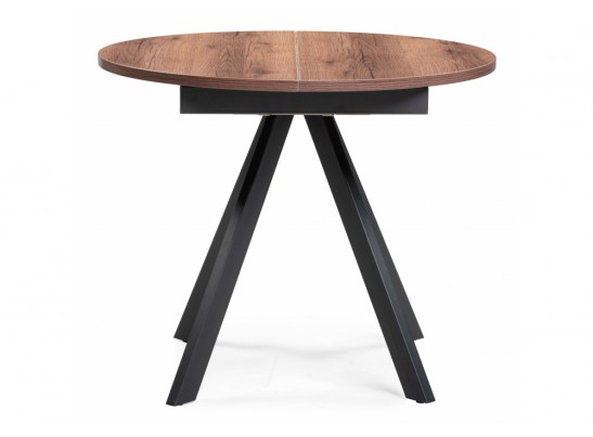 Деревянный стол Трейси 90(120)х90х75 дуб делано темный / черный в Набережных Челнах