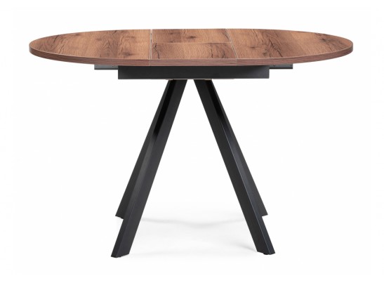 Деревянный стол Трейси 90(120)х90х75 дуб делано темный / черный в Набережных Челнах