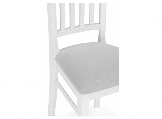 Деревянный стул Фрезино с проножкой серый велюр / белый в Набережных Челнах