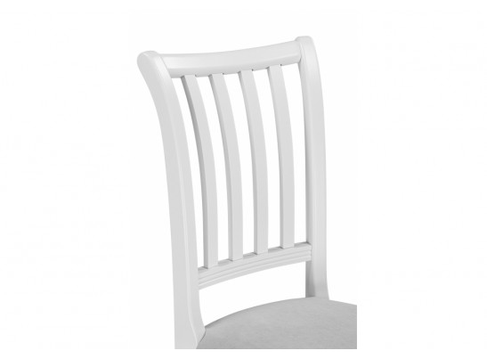Деревянный стул Фрезино с проножкой серый велюр / белый в Набережных Челнах