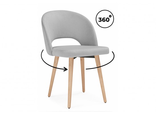 Деревянный стул Курбис 360 светло-серый (zd 960) / светлое дерево в Набережных Челнах