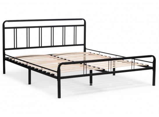 Двуспальная кровать Рейк 160х200 черная в Набережных Челнах