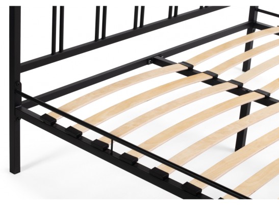 Двуспальная кровать Рейк 160х200 черная в Набережных Челнах