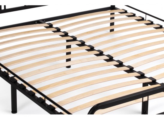 Двуспальная кровать Рейк 160х200 черная в Набережных Челнах