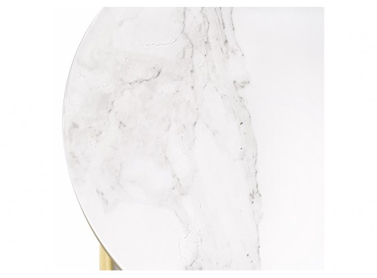 Комплект столиков Плумерия белый мрамор / золото в Набережных Челнах