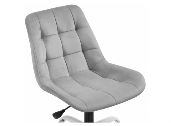 Компьютерное кресло Келми микровелюр светло-серый / белый в Набережных Челнах