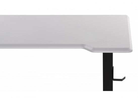 Компьютерный стол Маркос с механизмом подъема 120х75х75 белая шагрень / черный в Набережных Челнах