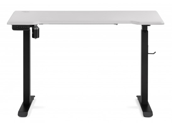 Компьютерный стол Маркос с механизмом подъема 120х75х75 белая шагрень / черный в Набережных Челнах