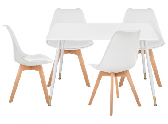 Обеденная группа Акура white / wood в Набережных Челнах