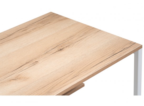 Письменный стол Клер Лофт 100х57х75 дуб делано светлый / матовый белый в Набережных Челнах