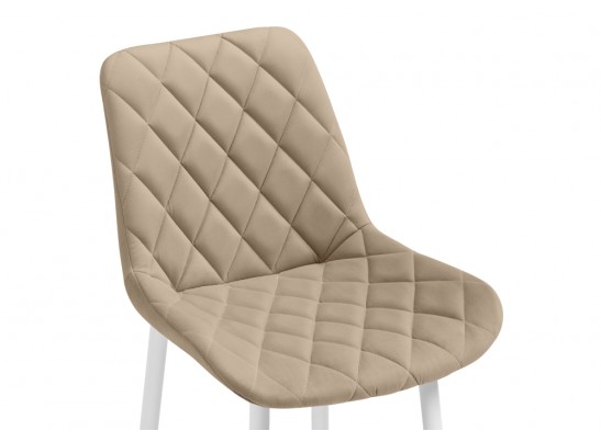 Полубарный стул Баодин К Б/К бежевый / белый в Набережных Челнах