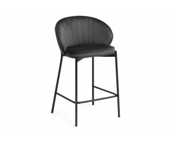 Полубарный стул Нейл серый / черный