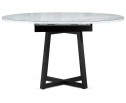 Стеклянный стол Регна 100(130)х100х75 черный / белый в Набережных Челнах