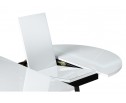 Стеклянный стол Регна 100(130)х100х75 черный / белый в Набережных Челнах