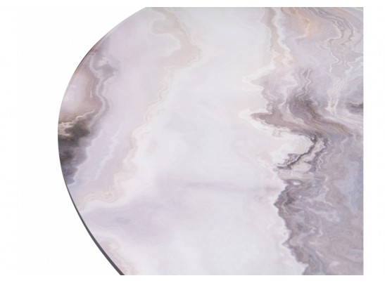 Стеклянный стол Вернер 115х75 серо-коричневый агат / графит в Набережных Челнах