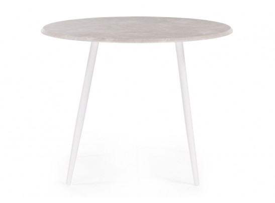 Деревянный стол Абилин 100х76 мрамор светло-серый / белый матовый в Набережных Челнах