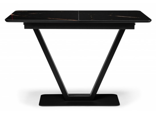 Стол на тумбе Бугун 120(160)х80х77 обсидиан / черный в Набережных Челнах Стол на тумбе Бугун 120(160)х80х77 обсидиан / черный в Набережных Челнах