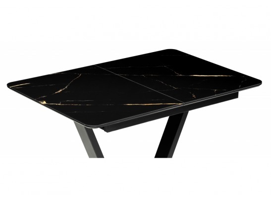 Стол на тумбе Бугун 120(160)х80х77 обсидиан / черный в Набережных Челнах Стол на тумбе Бугун 120(160)х80х77 обсидиан / черный в Набережных Челнах