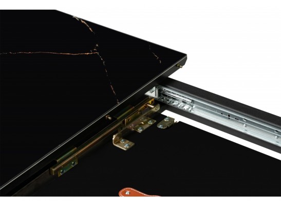 Стол на тумбе Бугун 120(160)х80х77 обсидиан / черный в Набережных Челнах Стол на тумбе Бугун 120(160)х80х77 обсидиан / черный в Набережных Челнах