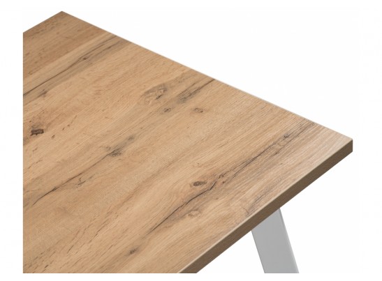 Стол Тринити Лофт 120 белый матовый / дуб крафт золотой в Набережных Челнах