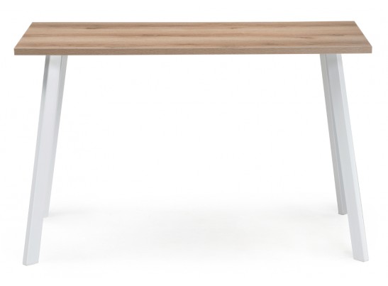 Стол Тринити Лофт 140х80х75 25 мм дуб делано светлый / белый матовый в Набережных Челнах