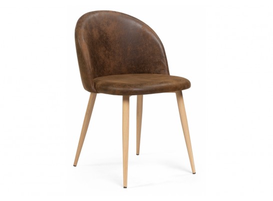 Стул на металлокаркасе Aldo dark brown / wood в Набережных Челнах