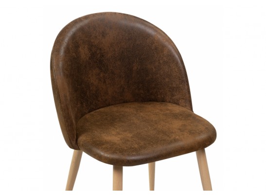 Стул на металлокаркасе Aldo dark brown / wood в Набережных Челнах