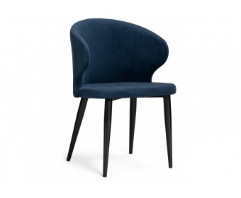 Стул на металлокаркасе Алсисар темно-синий / черный