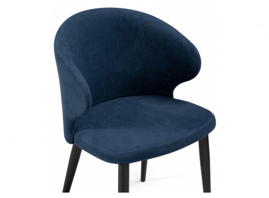 Стул на металлокаркасе Алсисар темно-синий / черный в Набережных Челнах