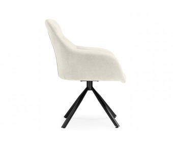 Стул на металлокаркасе Бартон 2 ткань мадера 2 / черный матовый