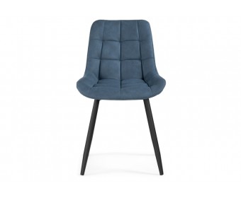 Стул на металлокаркасе Челси синий graf 9 / черный