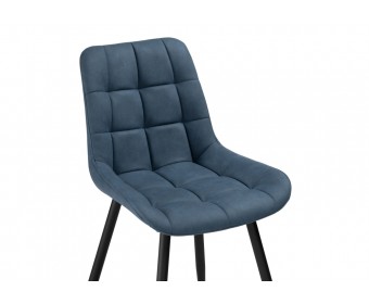 Стул на металлокаркасе Челси синий graf 9 / черный