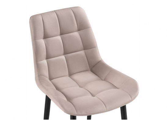 Стул на металлокаркасе Челси велюр латте / черный в Набережных Челнах