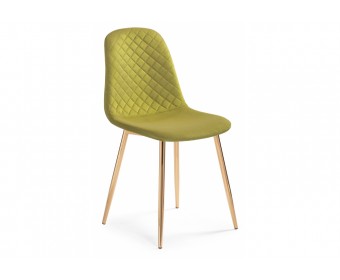 Стул на металлокаркасе Dabl khaki / gold