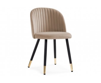 Стул на металлокаркасе Gabi dark beige / black / gold