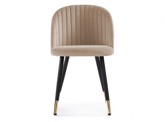 Стул на металлокаркасе Gabi dark beige / black / gold в Набережных Челнах