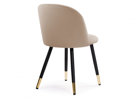 Стул на металлокаркасе Gabi dark beige / black / gold в Набережных Челнах