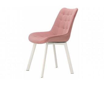 Стул на металлокаркасе Hagen pink / white