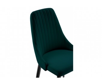 Стул на металлокаркасе Kora green / black
