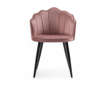 Стул на металлокаркасе Shell dark pink / black