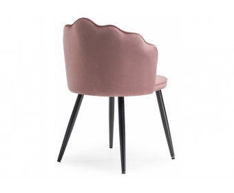 Стул на металлокаркасе Shell dark pink / black