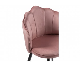 Стул на металлокаркасе Shell dark pink / black