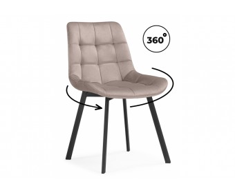 Стулья на металлокаркасе Челси 360 латте (ZD 290) / черный